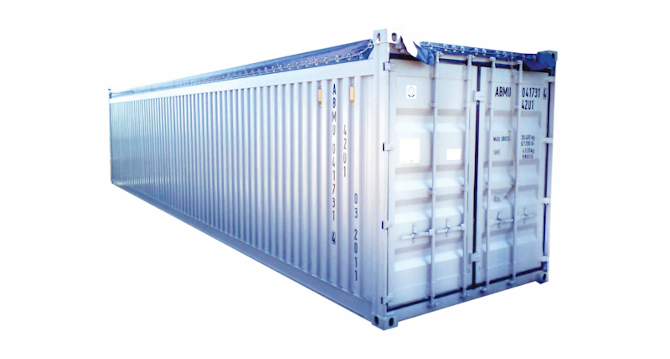 1AA general purpose open top container with plywood floor, gross weight 30480 kg